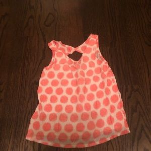 Girls DKNY Pink Polka Dot Tank Top